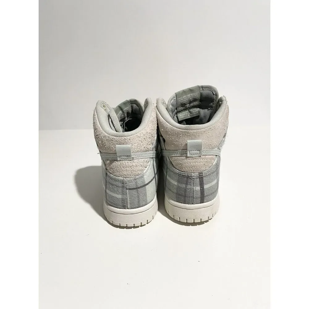 Nike Big Kid's Dunk High GS Tartan DV1724-100 Plaid White/Light Green Size 5.5 Y